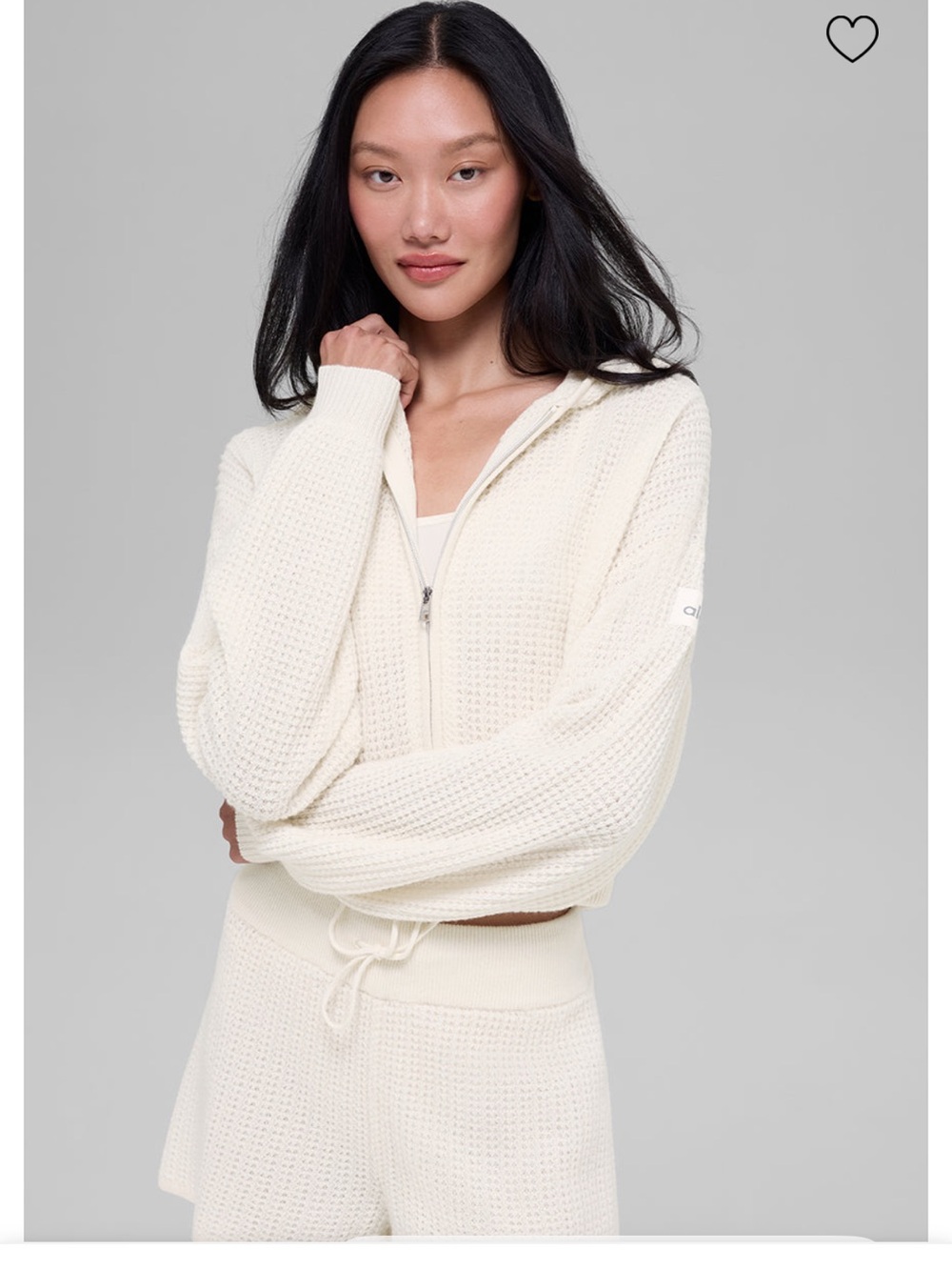ALO Yoga Cashmere Plush Waffle Full Zip